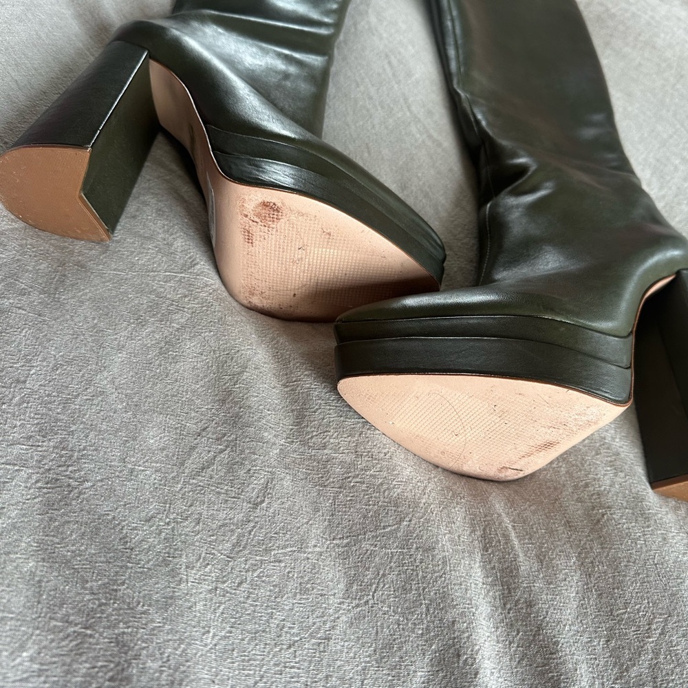 SCHUTZ Olive Green Heeled Boots - Picture 7 of 8